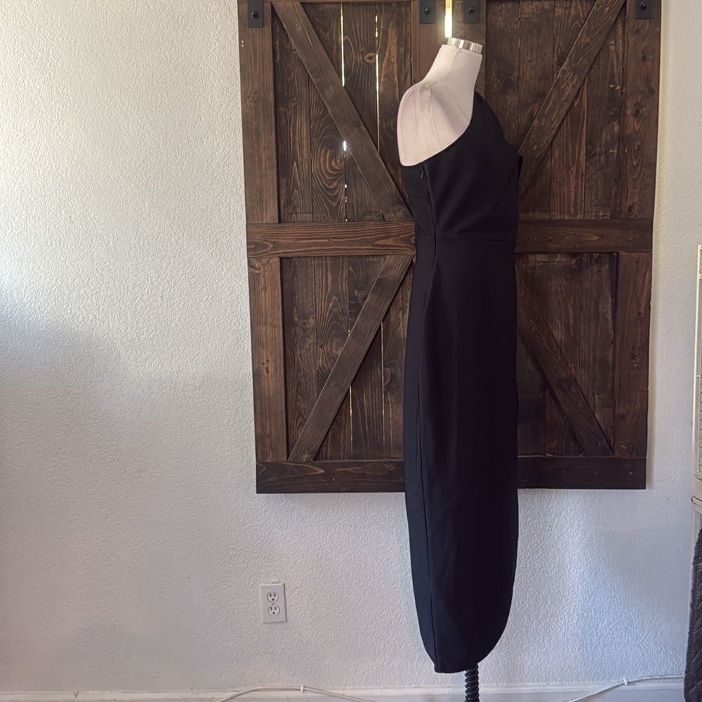 One Shoulder Side Split Asymmetrical Bodycon Midi… - image 5